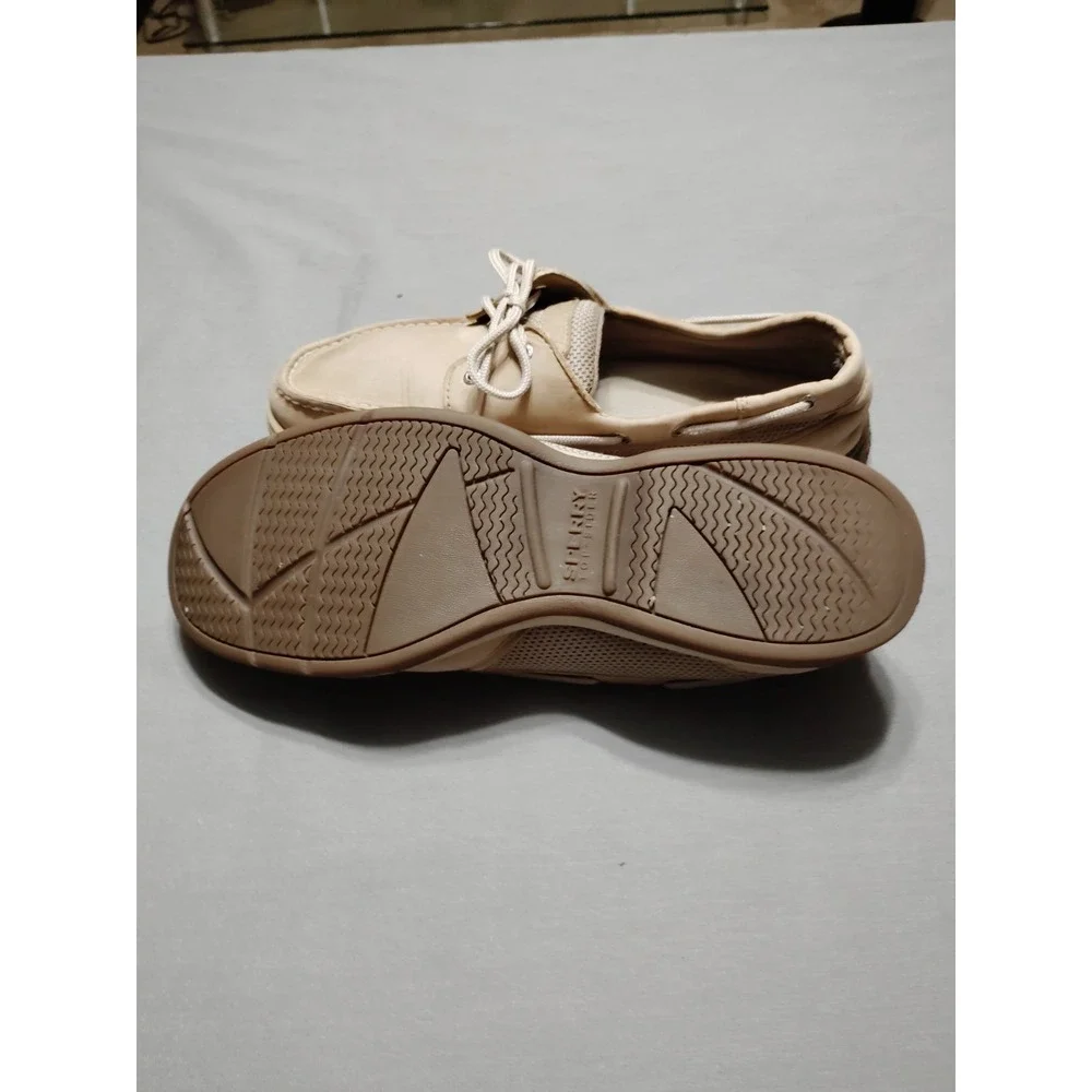 Sperry Top-Sider‎ Light Brown Leather Lace-Up Men Casual Boat Shoes 11M-9774829
